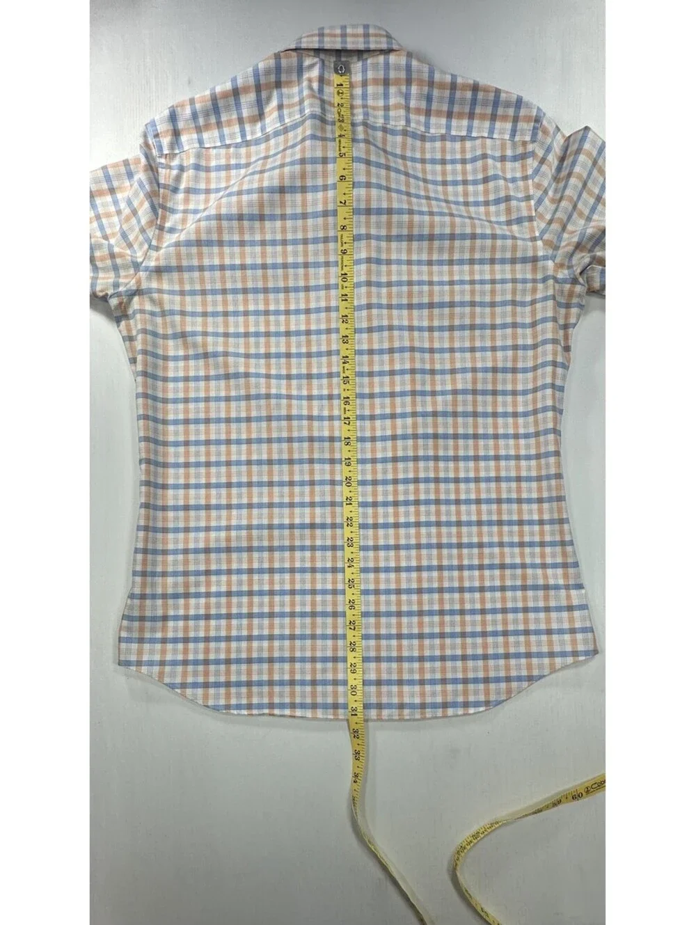 Banana Republic Non-Iron Tailored Slim Check Blue Pink Men L